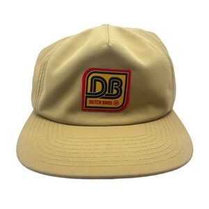 Dutch Bros Snapback Beige One Size Hat Cap Coffee Fan Worker Employee DB Logo